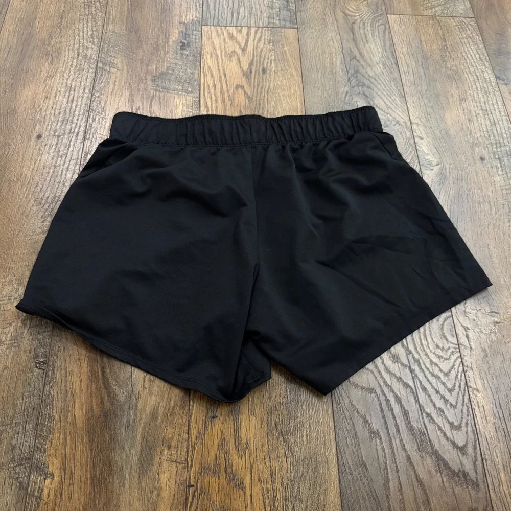 Nike Womens Medium Dri-FIT Running Shorts Black Athletic Gym Training Activewear
